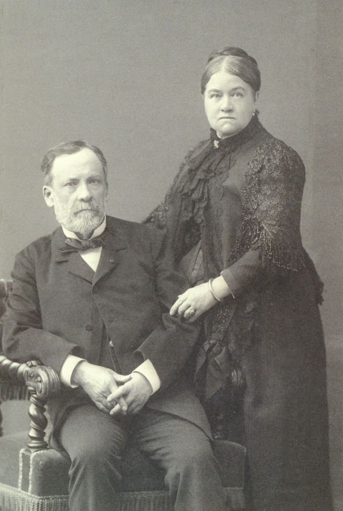 Louis Pasteur et son épouse Marie née Laurent. Louis Pasteur (1822-1895) a épousé Marie Laurent (1826-1910) en 1849. 