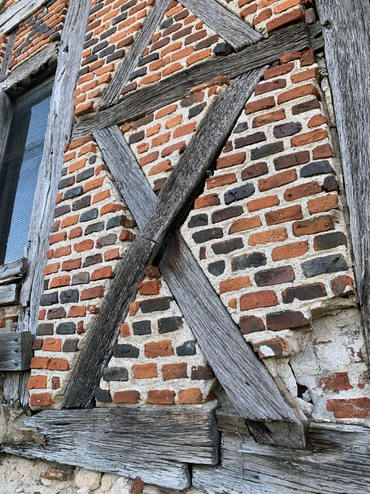 Détail du mur à pans de bois