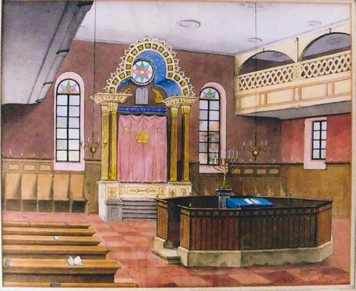 Aquarelle de Johannes Stöcklin du début du 20e siècle